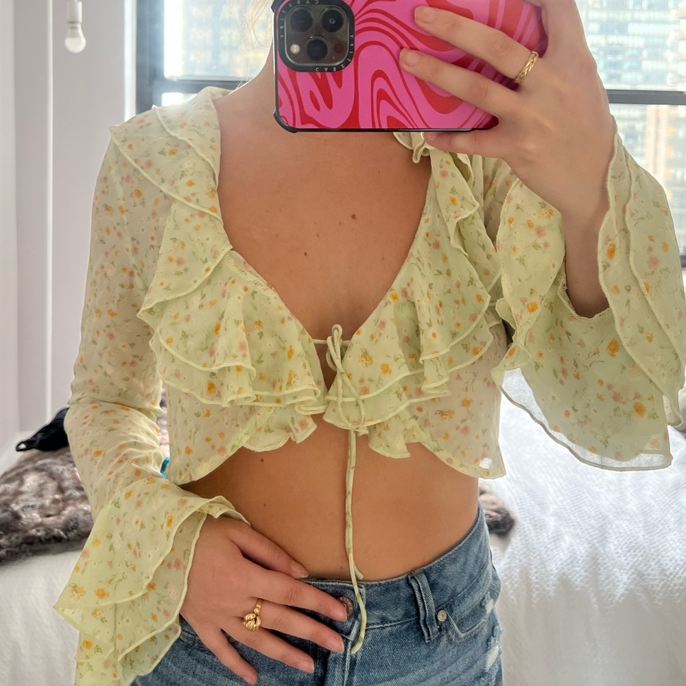 Flowy Cropped Blouse